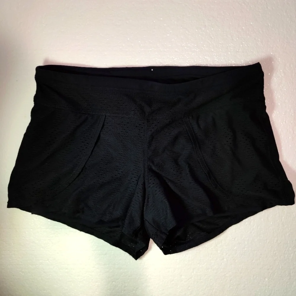 Athleta Prism 2-in-1 Built in Shorts Pull On Mesh black Womens Size M - Picture 8 of 9
